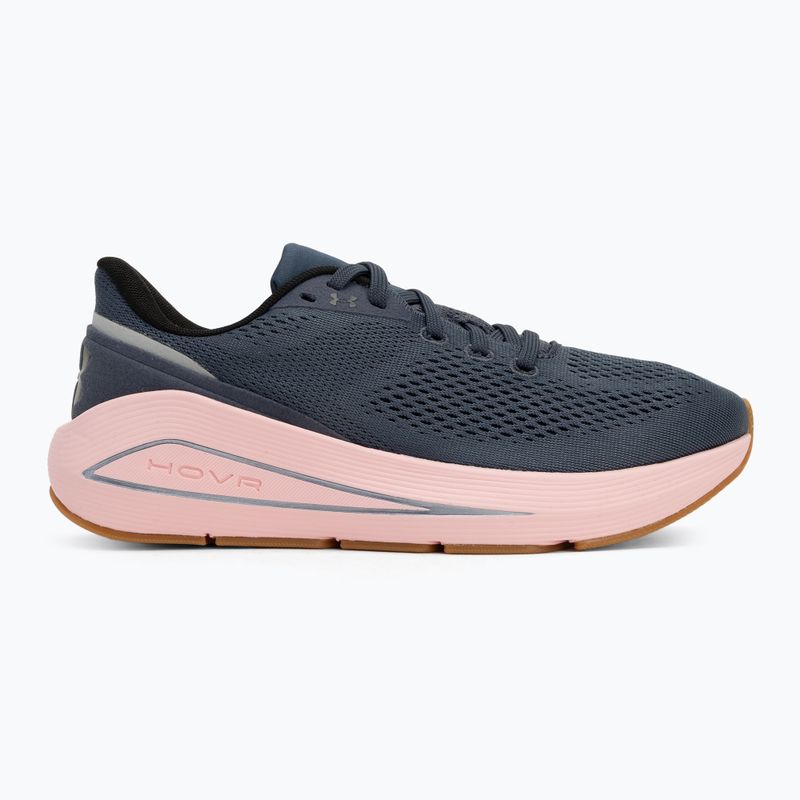 Women's running shoes Under Armour Sonic 7 downpour gray/prime pink/black 2