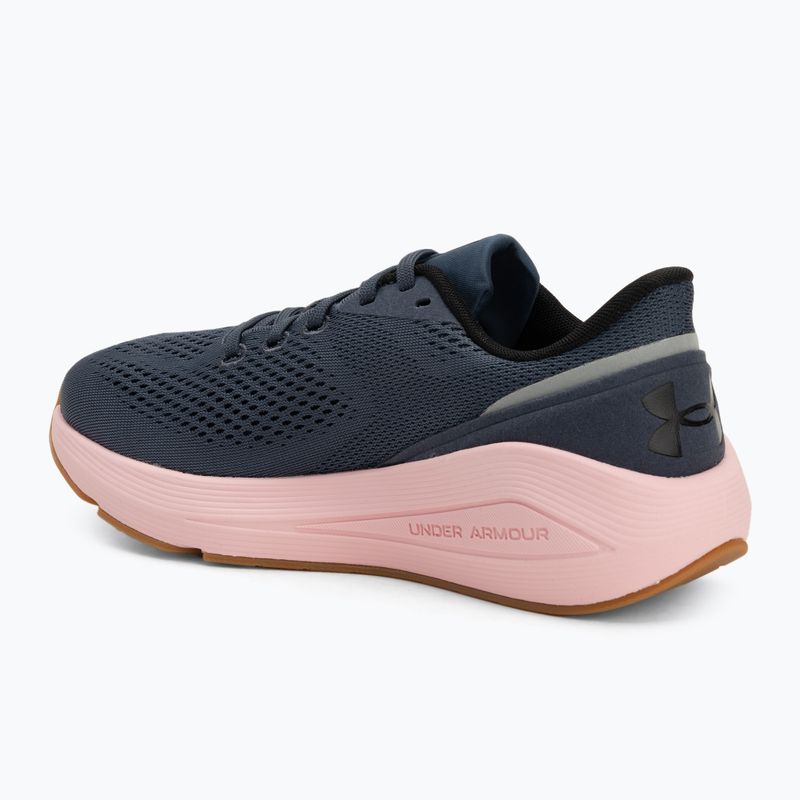 Women's running shoes Under Armour Sonic 7 downpour gray/prime pink/black 3