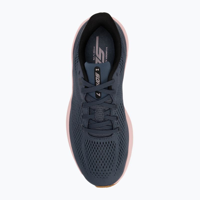 Women's running shoes Under Armour Sonic 7 downpour gray/prime pink/black 5