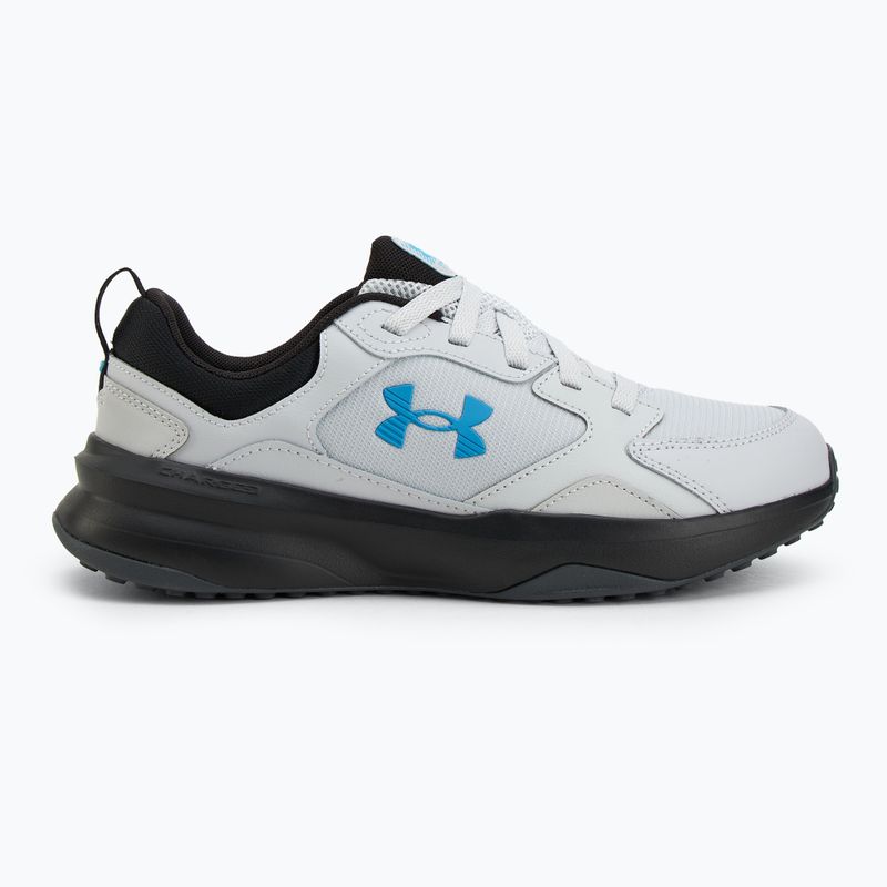 Men's training shoes Under Armour Charged Edge halo gray/black/ether blue 2