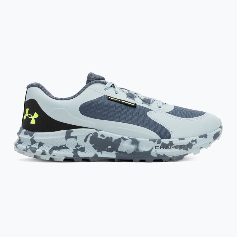 Under Armour Charged Bandit Trail 3 men's running shoes downpour gray/harbor blue/hyper green 2