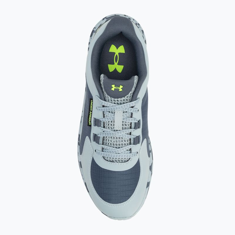 Under Armour Charged Bandit Trail 3 men's running shoes downpour gray/harbor blue/hyper green 5
