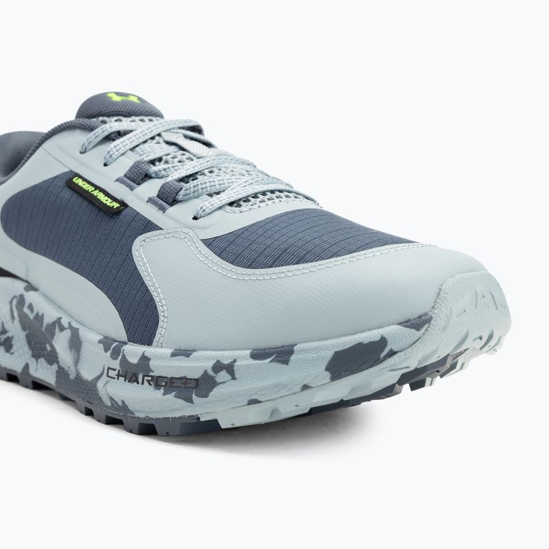 Under Armour Charged Bandit Trail 3 men's running shoes downpour gray/harbor blue/hyper green 7