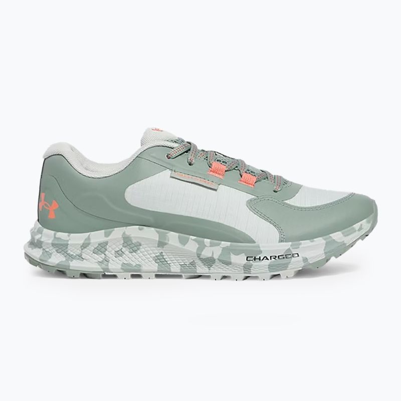 Women's running shoes Under Armour Charged Bandit Trail 3 hydro green/silica green/blush orange 8