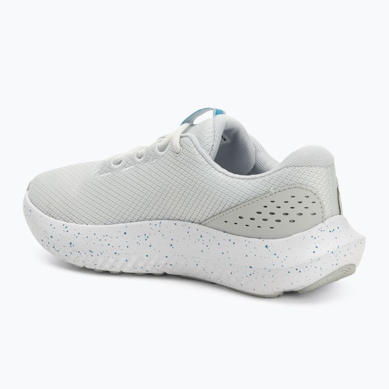 Women's running shoes Under Armour Charged Surge 4 distant gray/halo gray/ether blue 3