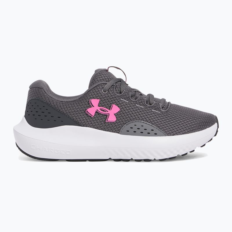 Women's running shoes Under Armour Charged Surge 4 castlerock/anthracite/aero pink 8
