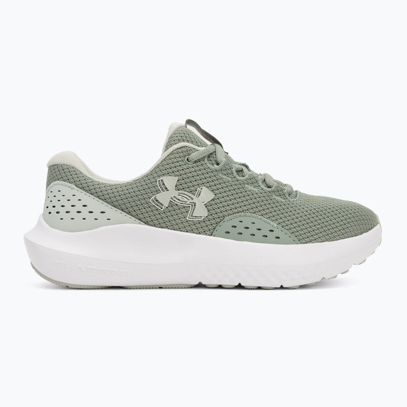 Women's running shoes Under Armour Charged Surge 4 silica green/hydro green/hydro green 2