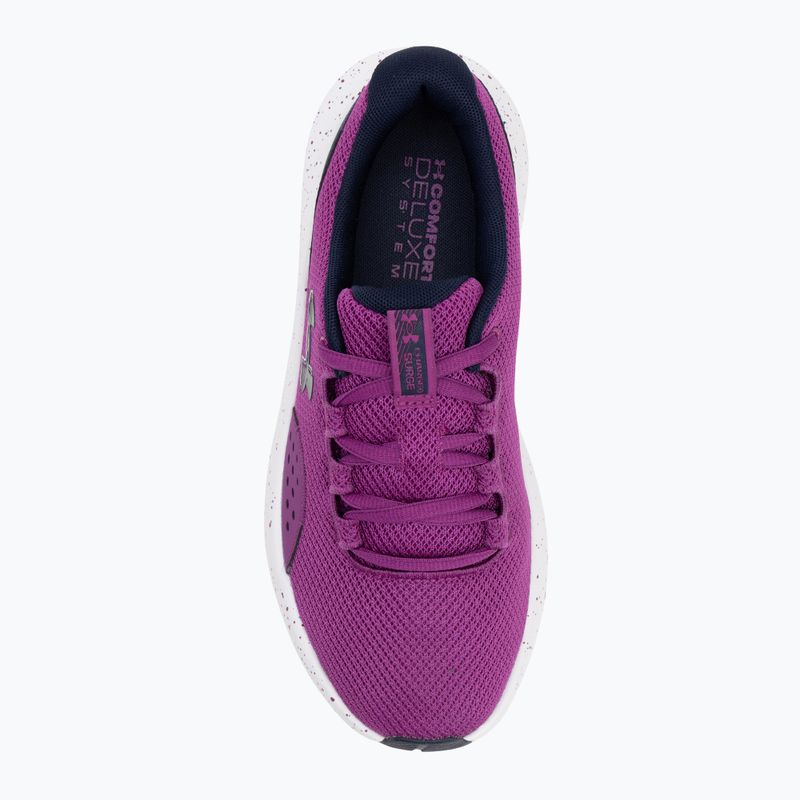 Women's running shoes Under Armour Charged Surge 4 andromeda purple/midnight navy/midnight navy 5