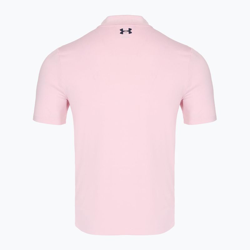 Men's polo shirt Under Armour Matchplay Polo prime pink/midnight navy 2