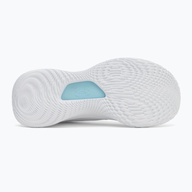 Under Armour CURRY 4 FLOTRO basketball shoes white/stream/metallic silver 4