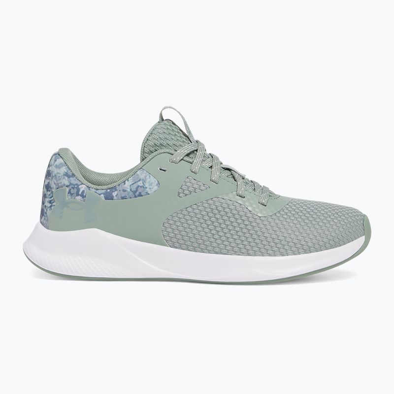 Women's training shoes Under Armour Charged Aurora 2+ silica green/white/metallic silica 8