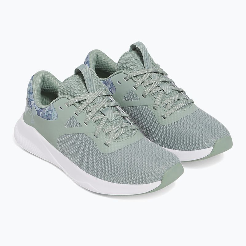 Women's training shoes Under Armour Charged Aurora 2+ silica green/white/metallic silica 10