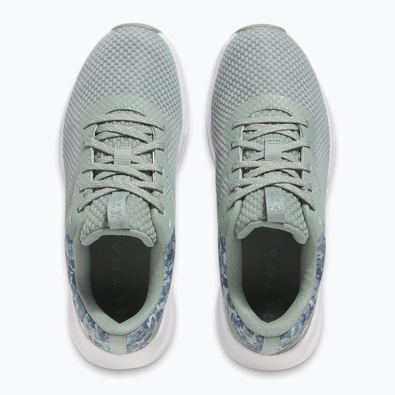 Women's training shoes Under Armour Charged Aurora 2+ silica green/white/metallic silica 11