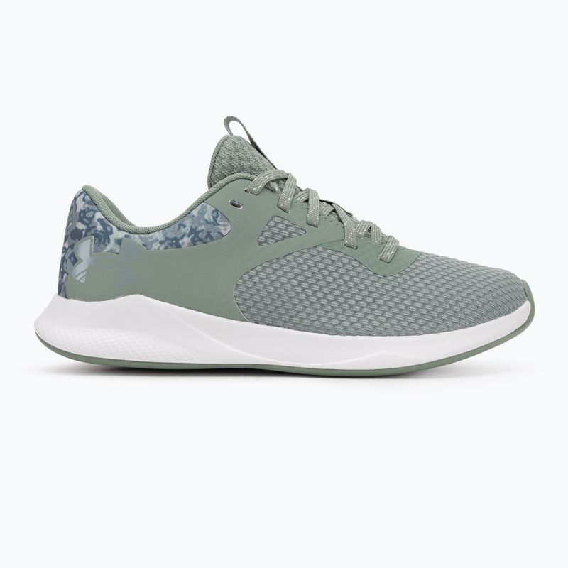 Women's training shoes Under Armour Charged Aurora 2+ silica green/white/metallic silica 2