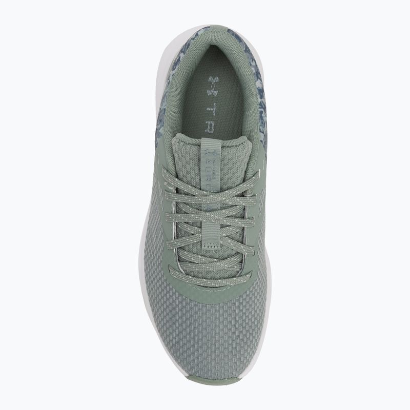 Women's training shoes Under Armour Charged Aurora 2+ silica green/white/metallic silica 5