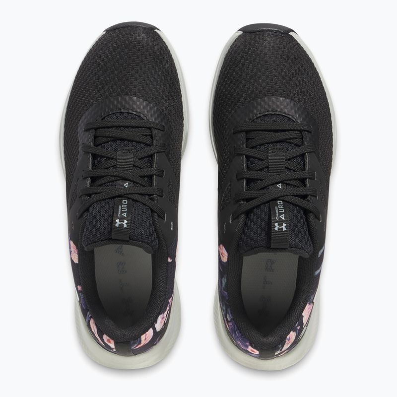Women's training shoes Under Armour Charged Aurora 2+ black/hydro green/metallic warm silver 11