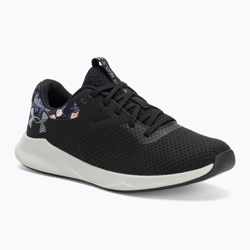 Women's training shoes Under Armour Charged Aurora 2+ black/hydro green/metallic warm silver