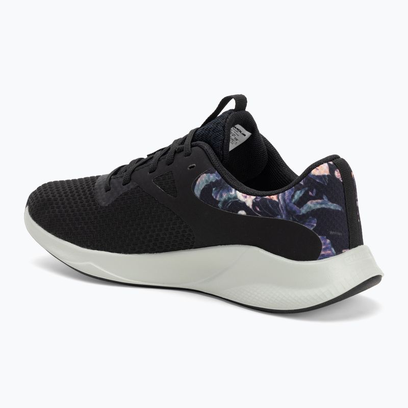 Women's training shoes Under Armour Charged Aurora 2+ black/hydro green/metallic warm silver 3