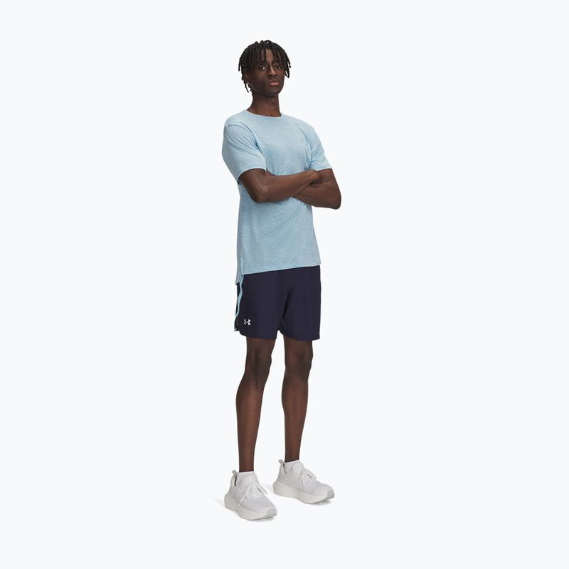 Men's running shorts Under Armour Launch 7" midnight navy / stream / reflective 2