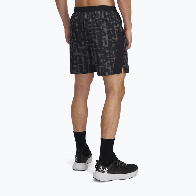 Men's running shorts Under Armour Launch 7" Print castlerock / anthracite / reflective 3