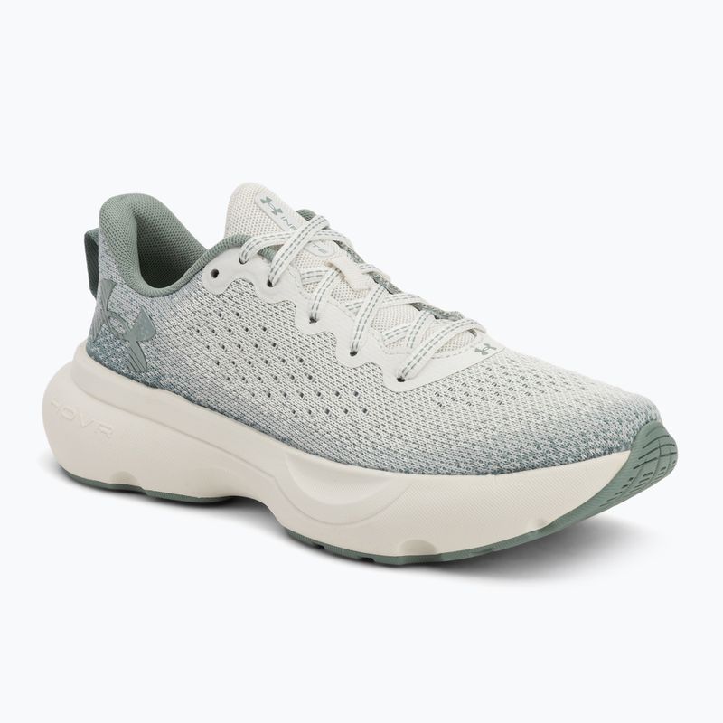 Women's running shoes Under Armour Infinite white quartz/silica green/metallic silica