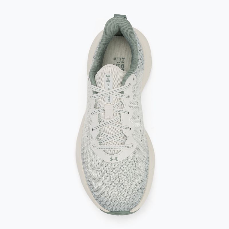 Women's running shoes Under Armour Infinite white quartz/silica green/metallic silica 5