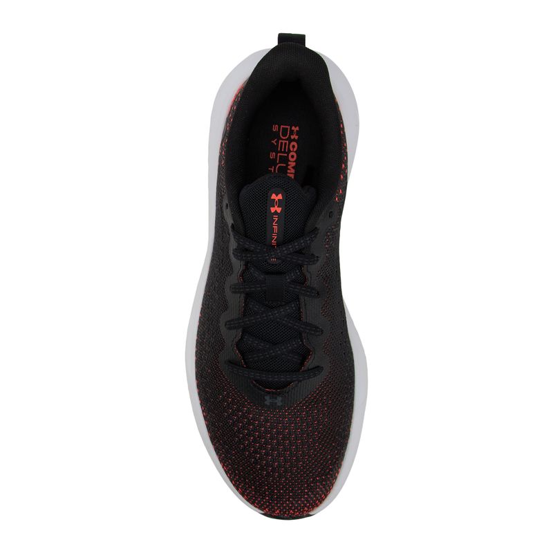 Under Armour Infinite black/ares red/black men's running shoes 5