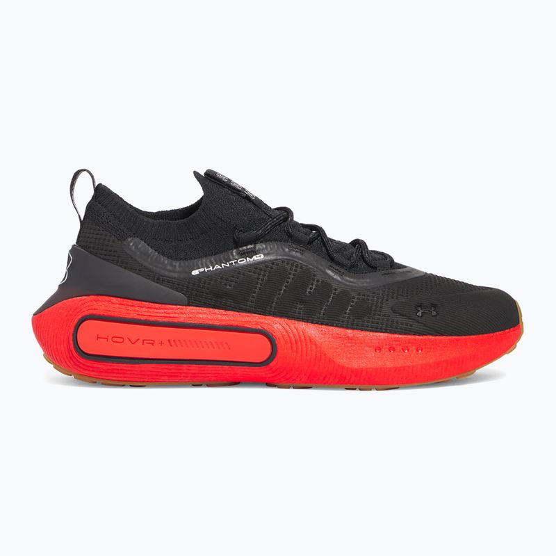 Men's shoes Under Armour Phantom 4 black/lava red/metallic silver 8