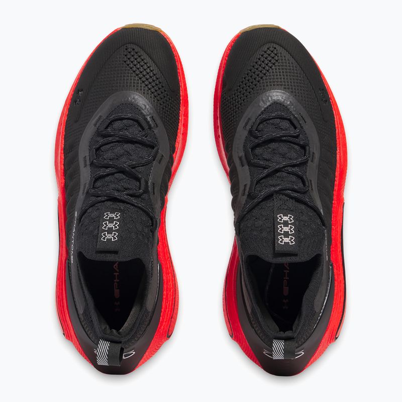 Men's shoes Under Armour Phantom 4 black/lava red/metallic silver 11