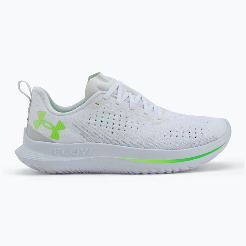 Men's running shoes Under Armour Velociti 4 white/white/hyper green 2
