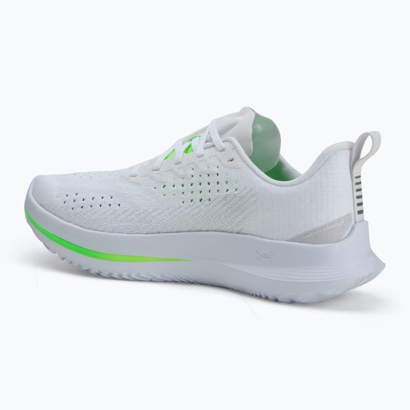Men's running shoes Under Armour Velociti 4 white/white/hyper green 3