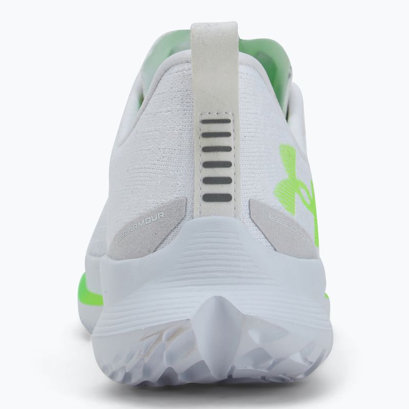 Men's running shoes Under Armour Velociti 4 white/white/hyper green 6