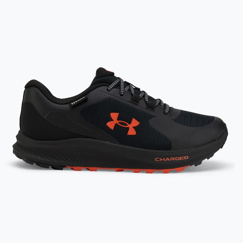 Men's running shoes Under Armour Charged Bandit Trail 3 black/black/fire 2