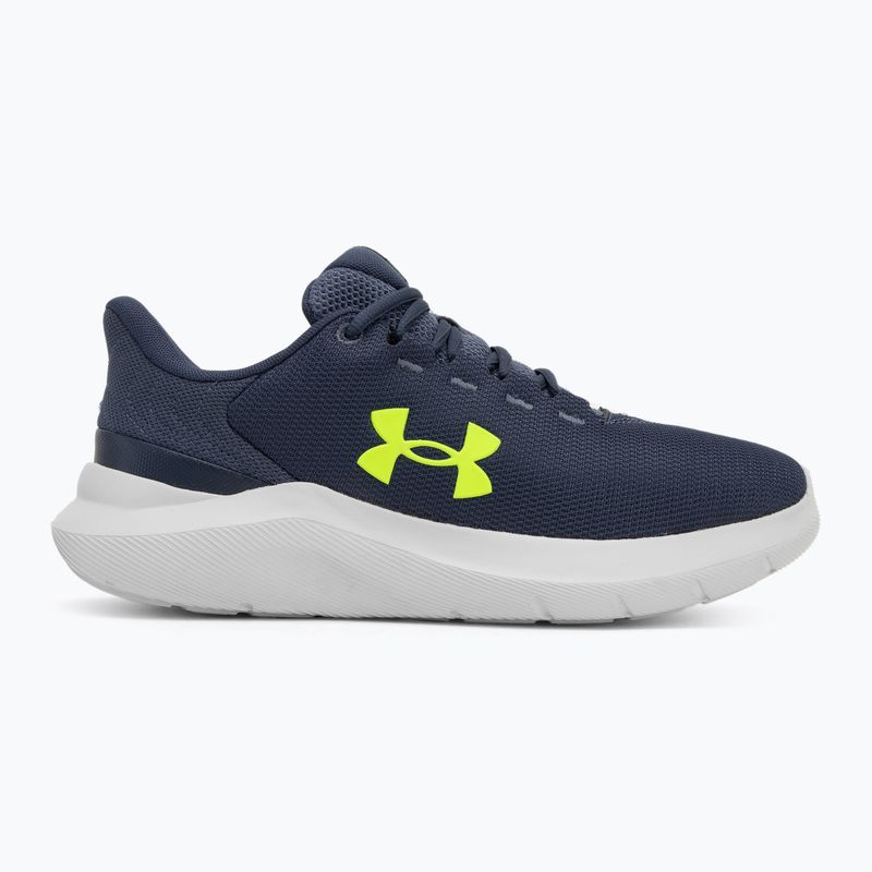 Under Armour Phade RN 3 men's running shoes downpour gray/downpour gray/hyper green 2
