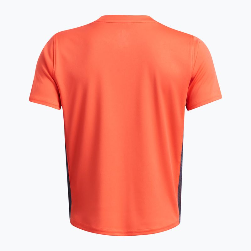 Children's football T-shirt Under Armour Challenger Train fire/downpour gray/white 2
