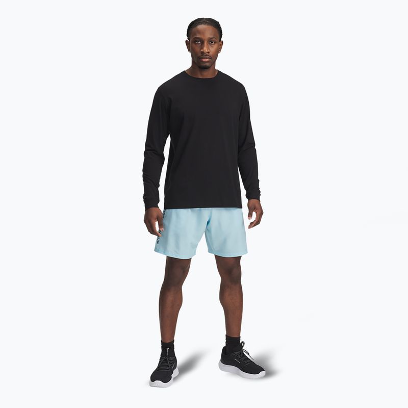 Men's training shorts Under Armour Woven Wordmark stream/black 2
