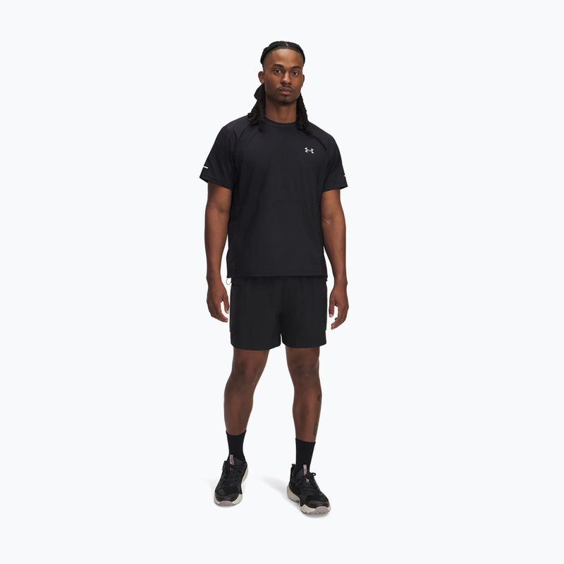 Men's running shorts Under Armour Trail Run 5" black / reflective 2