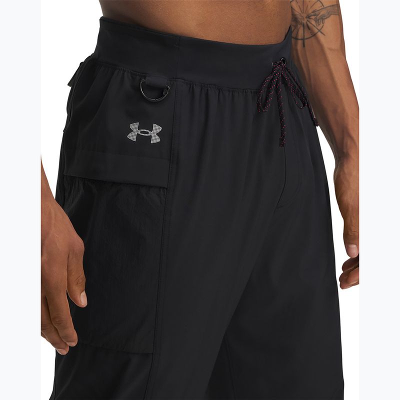 Men's running trousers Under Armour Trail Run black / reflective 4