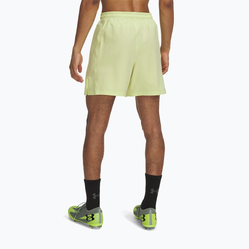 Men's football shorts Under Armour Challenger Pro Woven sonic yellow / black 3