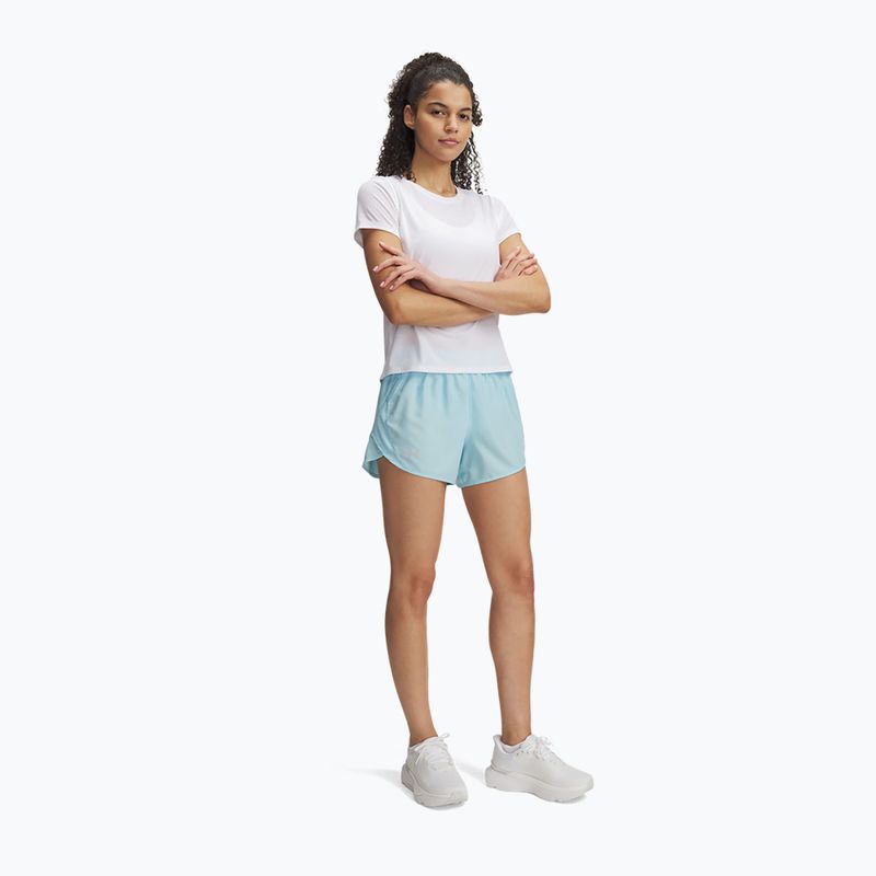 Women's running shorts Under Armour Fly By 3" stream /stream / reflective 2