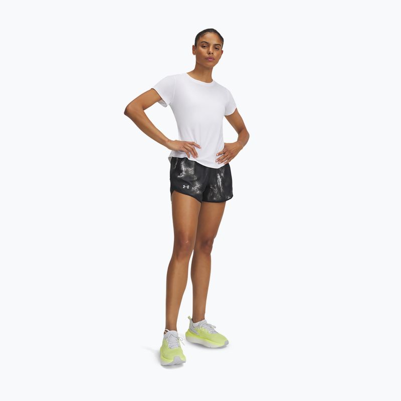 Women's running shorts Under Armour Fly By 3" Printed black / reflective 2