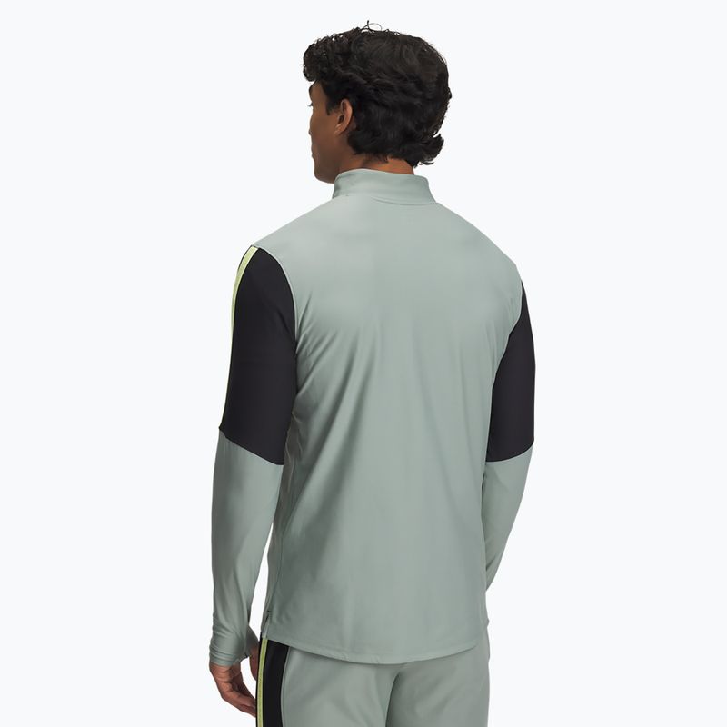Men's football sweatshirt Under Armour Challenger Pro 1/4 Zip silica green / black / sonic yellow 2