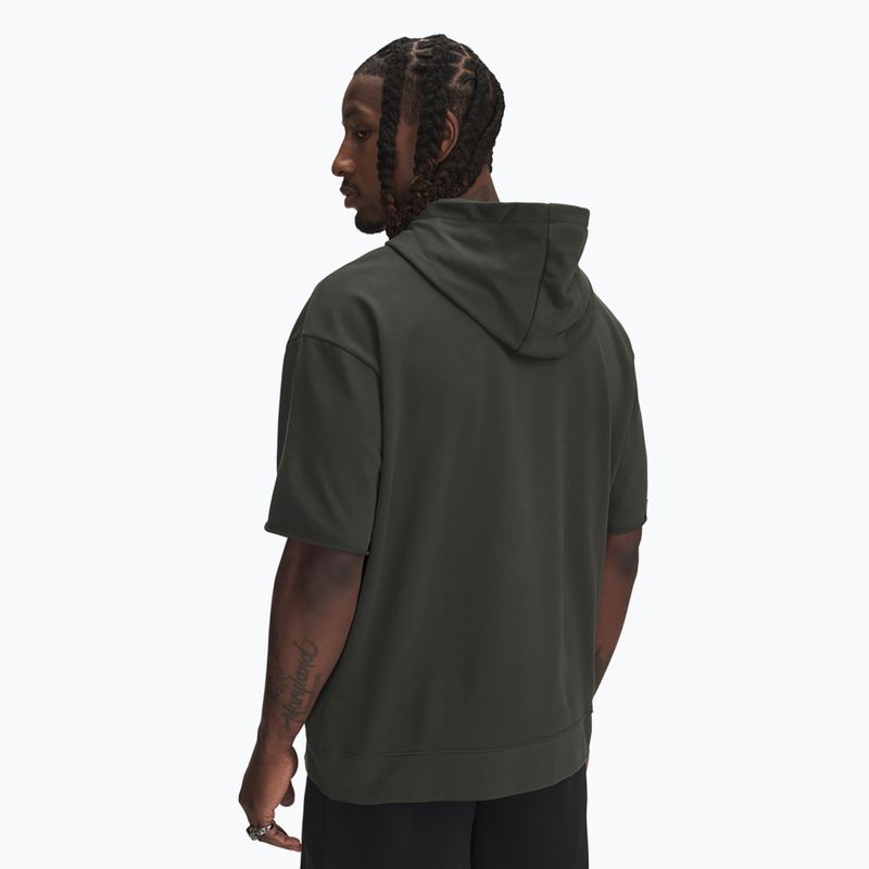 Men's sweatshirt Under Armour Project Rock SS Terry Hoody baroque green / baroque green 2