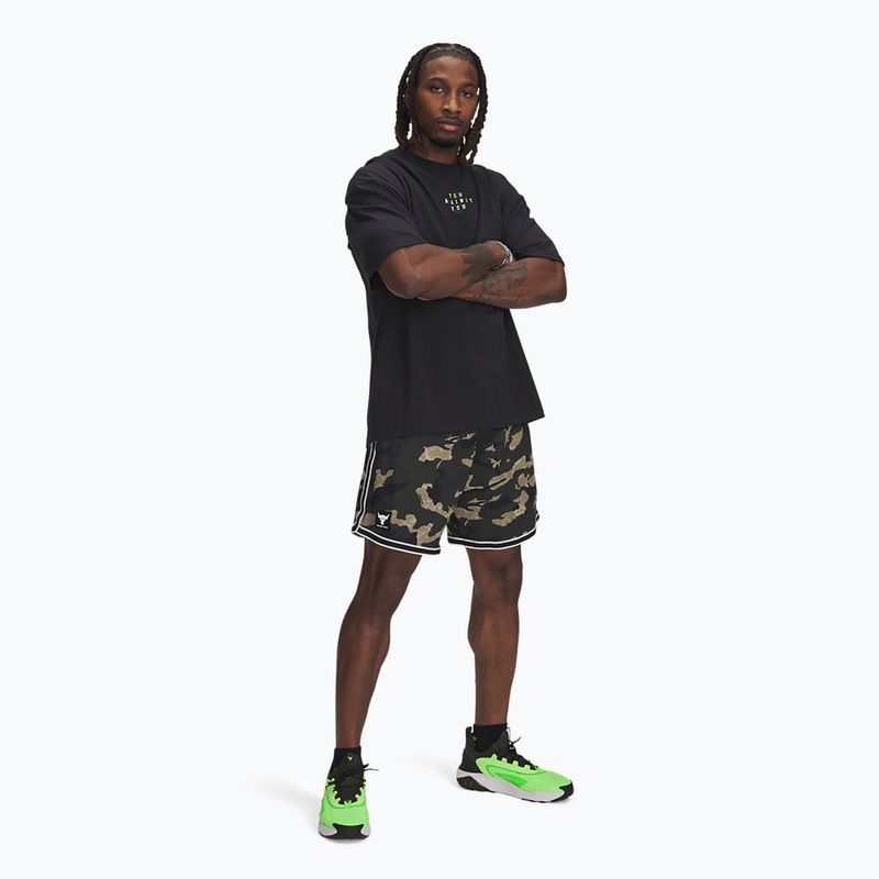 Men's shorts Under Armour Project Rock Mesh baroque green / white 2