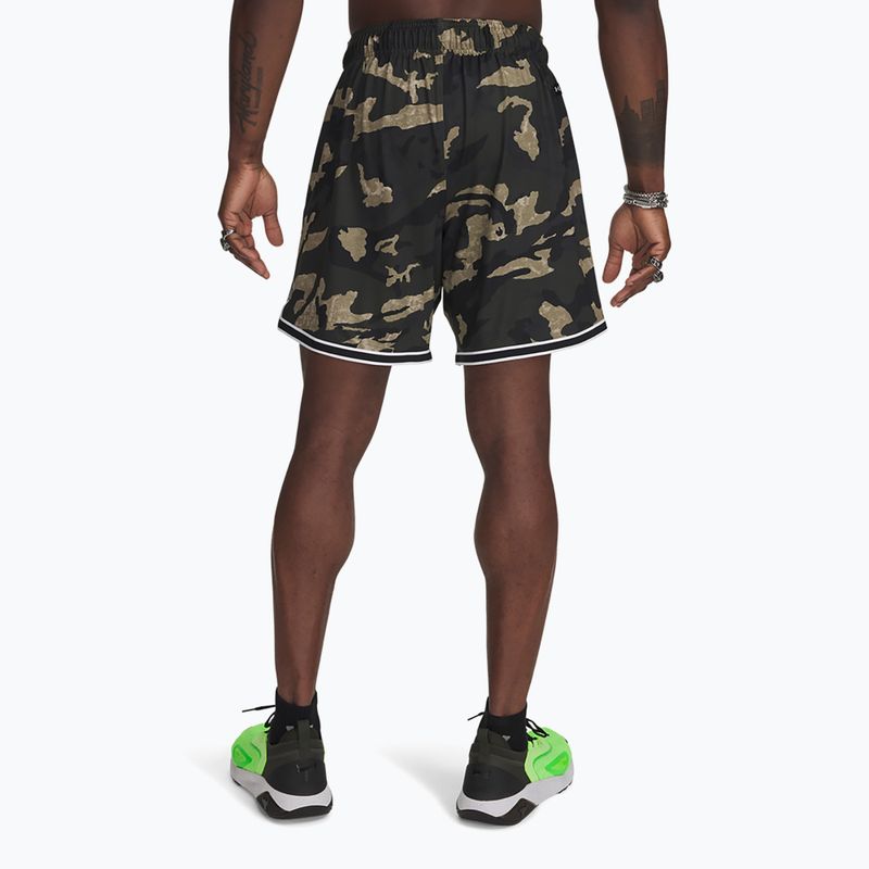 Men's shorts Under Armour Project Rock Mesh baroque green / white 3