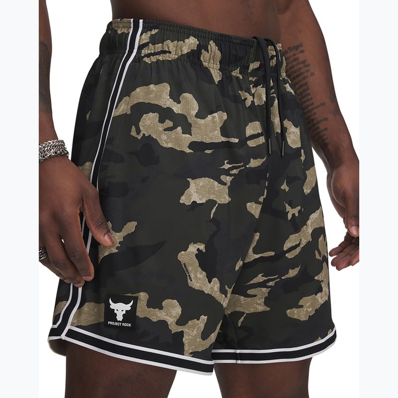 Men's shorts Under Armour Project Rock Mesh baroque green / white 4