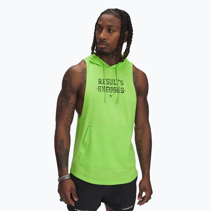 Men's sweatshirt Under Armour Project Rock Wire SL cyber green / black