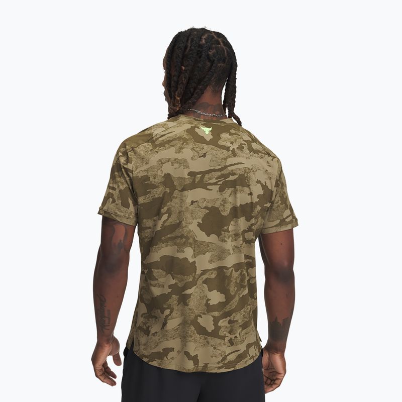Men's training shirt Under Armour Project Rock Iso Chill SS bayou/timberwolf taupe/baroque green 2