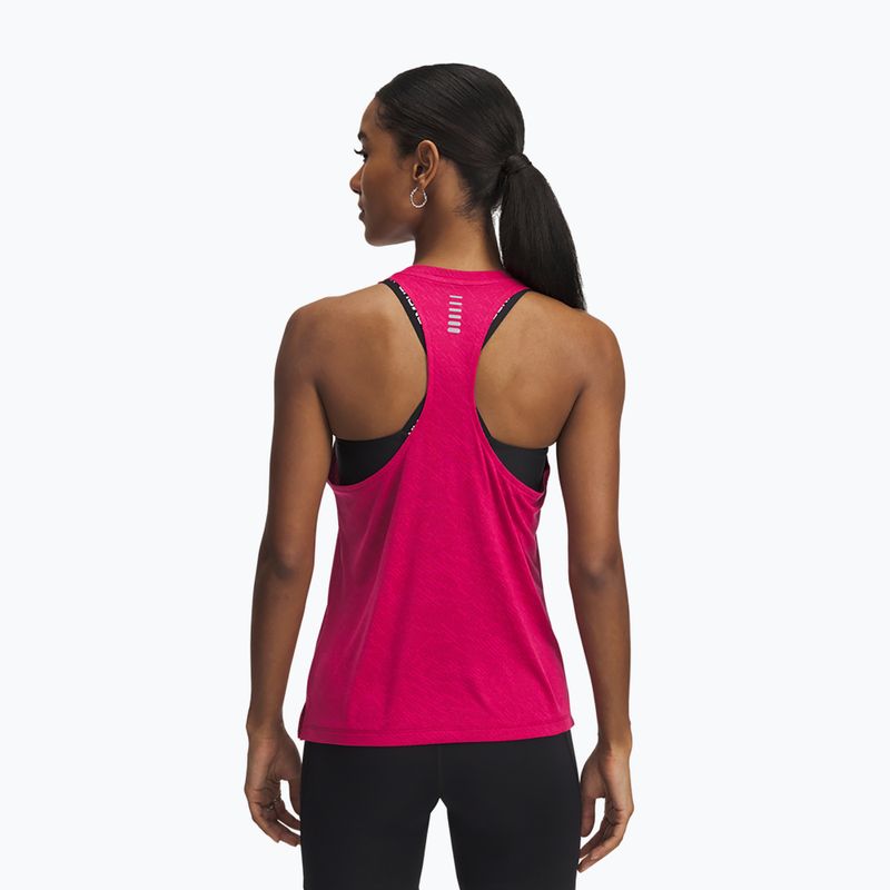 Women's running tank top Under Armour Launch Camo Singlet shaded fuchsia/reflective 2