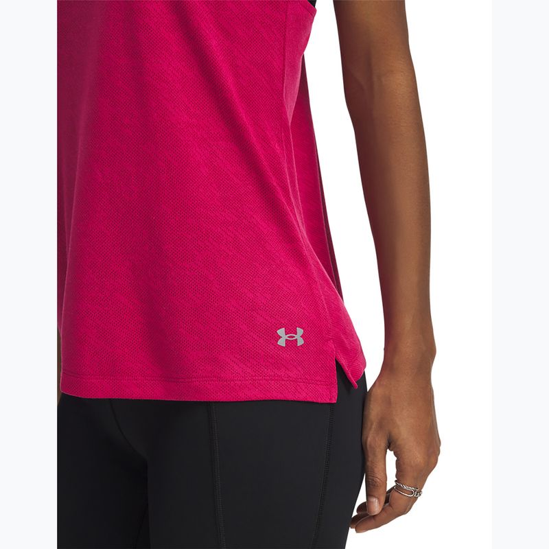 Women's running tank top Under Armour Launch Camo Singlet shaded fuchsia/reflective 3